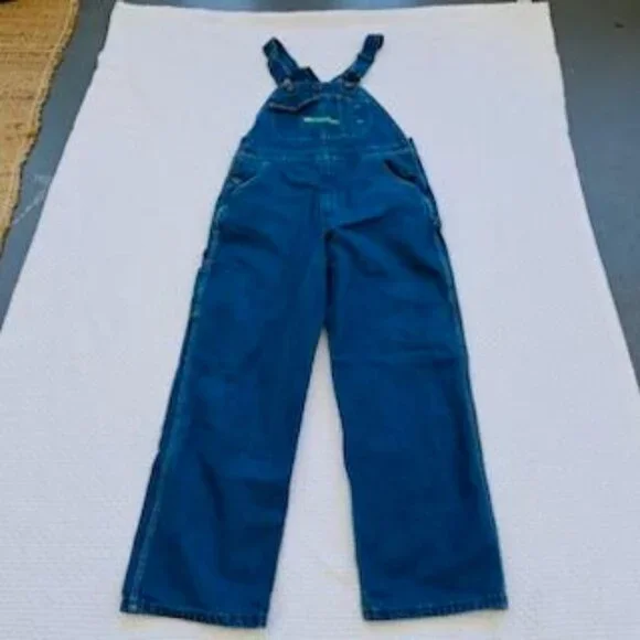 VTG KEY Bib Imperial Denim Jean Overall Men's Size 34 x 30 Blue - Picture 3 of 15